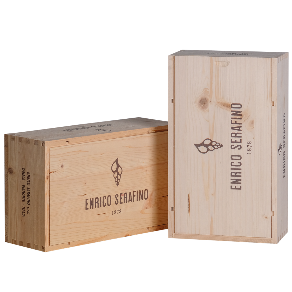 Cassa in legno per 2 bottiglie - Enrico Serafino