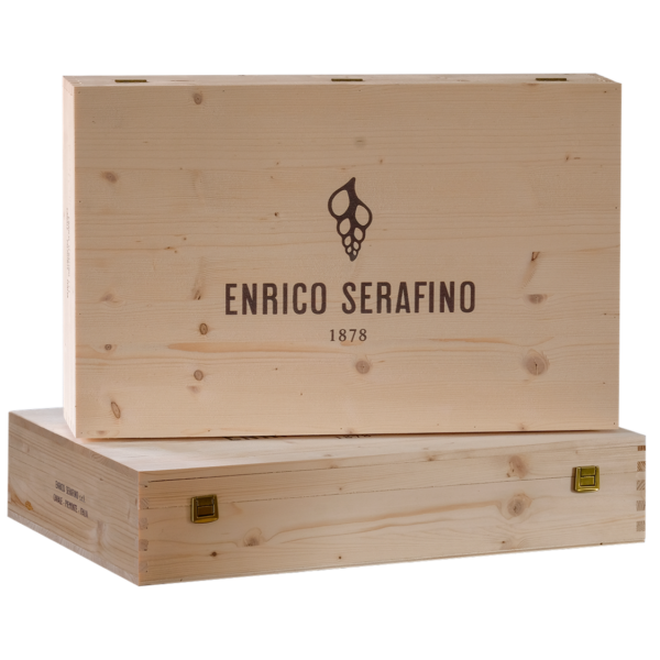 Cassa in legno per 6 bottiglie stese