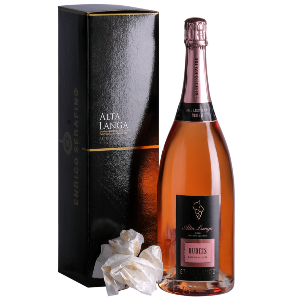 Oudeis Rosé De Saignée Alta Langa docg Metodo Classico Brut Millesimato 2018 Magnum 1,5L in Astuccio